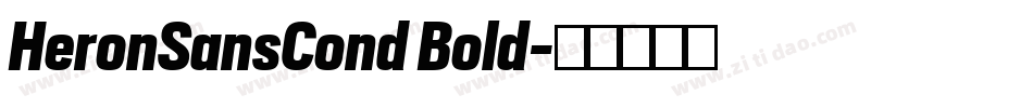 HeronSansCond Bold字体转换